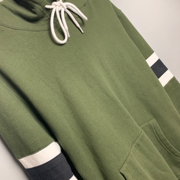 H&M Light Weight Hoodie Green White Black - Picture 3 of 7